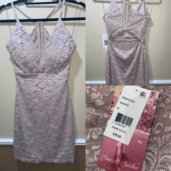 Sparkle V-Neck Dress - Picture 1 of 4